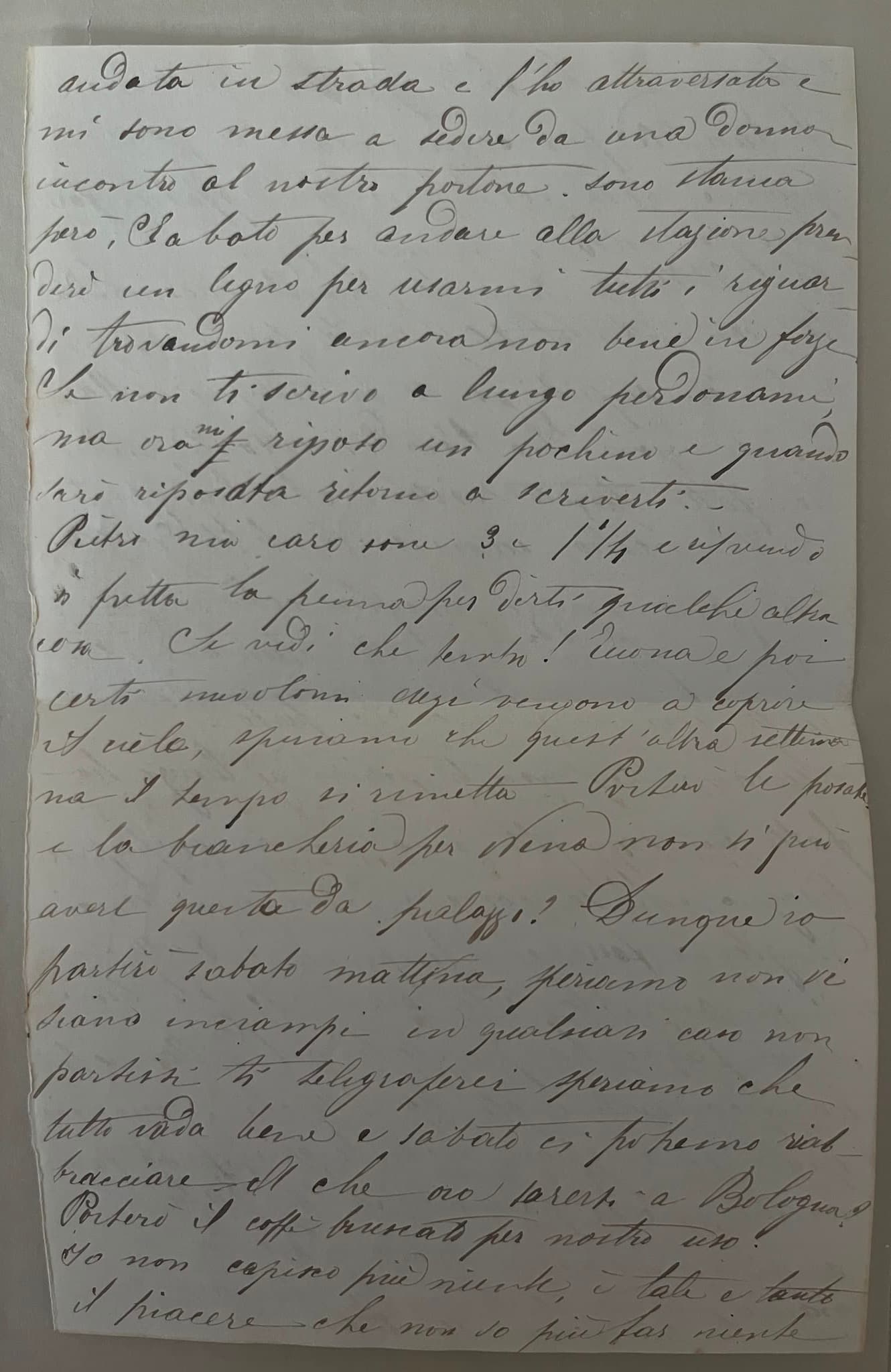 Terza facciata della lettera.